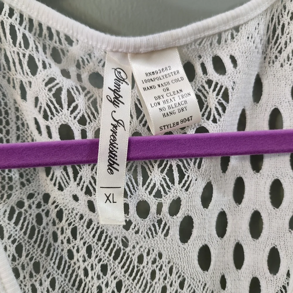 Simply Irresistible White Crochet Swim Coverup